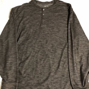 Haggar Henley Imported Fabric long Sleeve